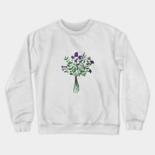 Wildflowers - Purple Crewneck Sweatshirt